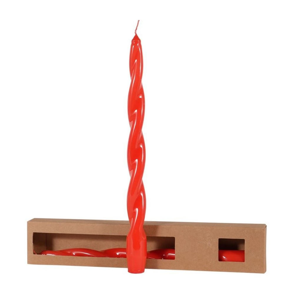 CANDELA SPIRALE H.290MM. D.20MM. ROSSO